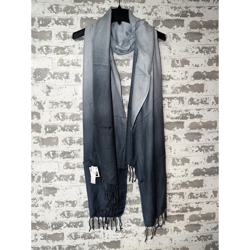 NWT! JASMINE by KC Ombre Gradient Gray Color Scarf Shawl Wrap